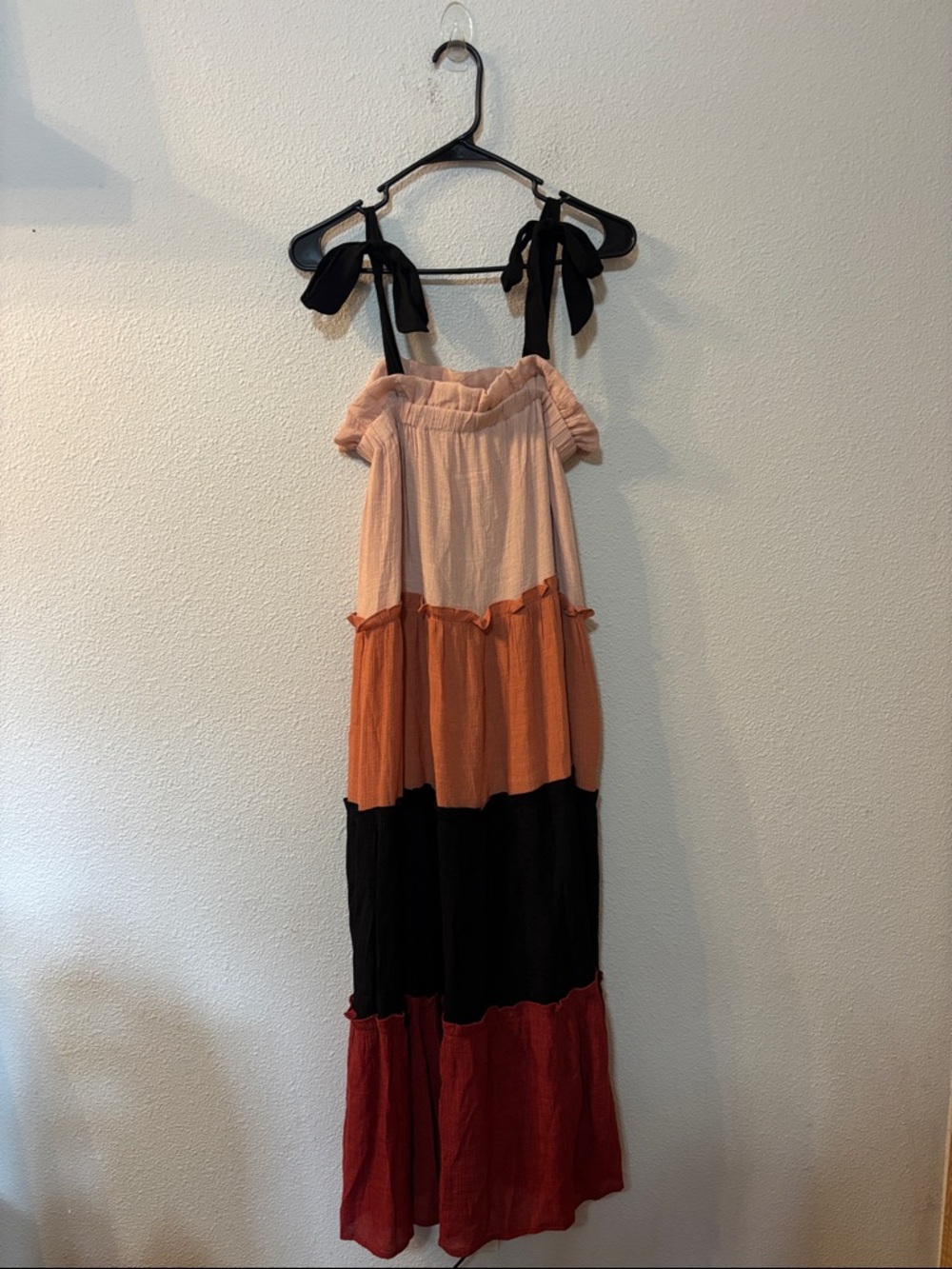 Blu Pepper Satin-Look Blush maxi dress